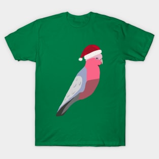 Christmas festive Australian Gallah parrot pink T-Shirt
